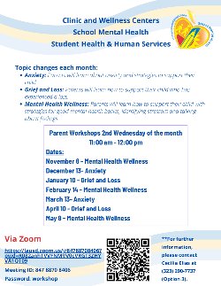Parent Workshop English Flyer